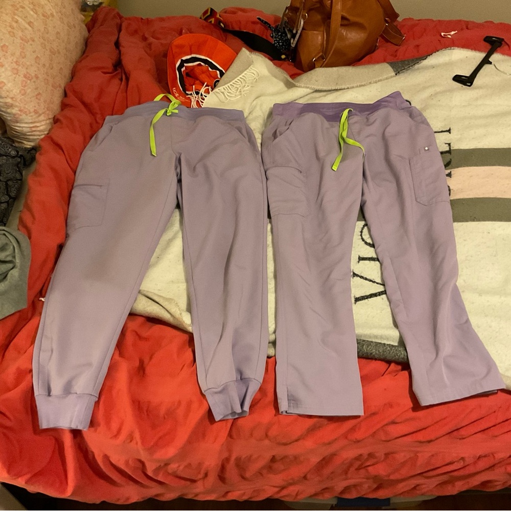 2 pairs of figs pants size Large (previous Lavender dew)